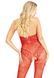 Бодистокинг Leg Avenue Rhinestone Lace and Net, One Size, красный, со стразами, открытый доступ