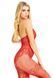 Бодистокинг Leg Avenue Rhinestone Lace and Net, One Size, красный, со стразами, открытый доступ