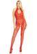 Бодистокинг Leg Avenue Rhinestone Lace and Net, One Size, красный, со стразами, открытый доступ