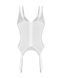 Корсет Obsessive Arrowel White corset S/M, з підв&rsquo;язками для панчіх