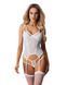Корсет Obsessive Arrowel White corset S/M, з підв&rsquo;язками для панчіх