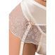 (SALE) Комплект белья LOTUS SET cream XXL/XXXL - Passion Exclusive стринги, лиф, юбка-пояс для чулок