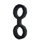 Наручники из силикона Doc Johnson The Cuffs Small - Black, хорошо тянутся, для рук и для ног