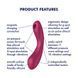 Вакуумный стимулятор с вибрацией Satisfyer Curvy Trinity 1 Red, игрушка 3в1