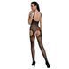 Бодистокинг Passion ECO BS005 black, плотный, открытый доступ, имитация подвязок