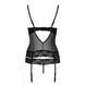 Корсет с открытой грудью Passion Exclusive NORTH CORSET XXL/XXXL, black, пажи, трусики, шнуровка