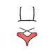 Комплект белья Passion PEONIA SET L/XL red, бра, трусики