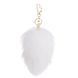 Металлическая анальная пробка Кроличий хвост LOCKINK SEVANDA White Bunny-Tail Anal Pear-shape Plug