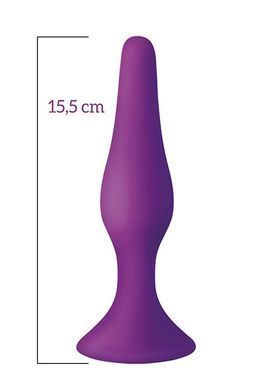 Анальная пробка на присоске MAI Attraction Toys №35 Purple, длина 15,5см, диаметр 3,8см