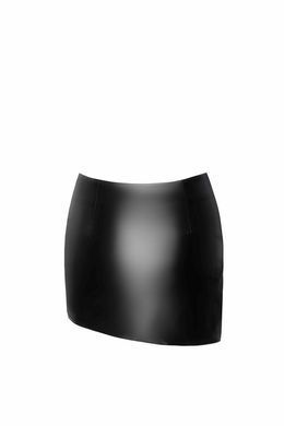 Юбка Noir Handmade F305 Legacy, L, black, мини, под латекс, асимметричный крой