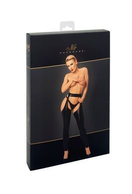 Леггинсы Noir Handmade F323 Rebel, S, black, под латекс, с открытыми бедрами и ягодицами