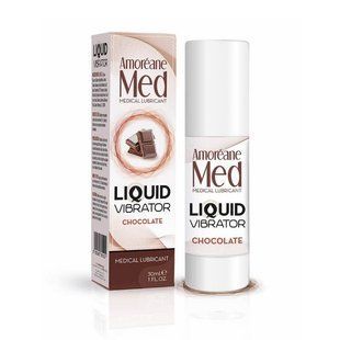 Лубрикант с эффектом вибрации Amoreane Med Liquid Vibrator Chocolate (30 мл)