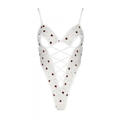 Еротичний боді з малюнком Passion LOVELIA BODY S/M, white