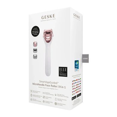 Електронний ролер для обличчя з мікроголками GESKE MicroNeedle Face Roller 9в1 starlight