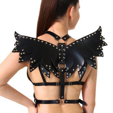 Женская портупея Art of Sex - Wings черная L-2XL, экокожа