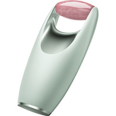 Ролер-масажер для обличчя з рожевим кварцом GESKE SmartAppGuided Rose Quartz Roller 5in1 green
