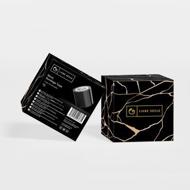 Скотч для бондажа Liebe Seele Bondage Tape Black 25м, не липнет к коже и волосам, без следов