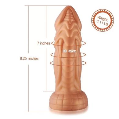 Силіконовий дилдо з вібрацією Hismith Slightly Curved Vibrating Silicone Dildo Monster Series