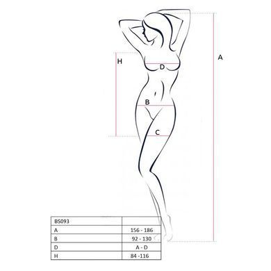 Бодистокинг-платье с глубоким воротом Passion BS093 white, длинные рукава