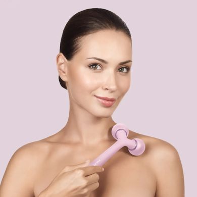 Електронний ультразвуковий ролик для обличчя та тіла GESKE Sonic Facial&Body Roller 4в1 pink
