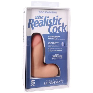 Фаллоимитатор Doc Johnson The Realistic Cock ULTRASKYN - 5 Inch with Balls Vanilla