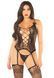Комплект Leg Avenue Cami Garter with Stockings and String One Size, Black