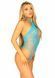 Мереживне тедді Leg Avenue Lace and net halter teddy One size Turquoise, глибокий виріз, халтер