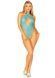 Мереживне тедді Leg Avenue Lace and net halter teddy One size Turquoise, глибокий виріз, халтер