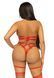 Портупея-тедди из ремней Leg Avenue Studded O-ring harness teddy M Red, экокожа