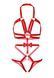 Портупея-тедди из ремней Leg Avenue Studded O-ring harness teddy M Red, экокожа