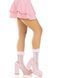 Носочки ажурные Leg Avenue Mini Bow Lace Anklet, белые, с рюшами, декор &mdash; бантики
