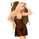 Мини-платье с кружевным лифом и стрингами Penthouse - Bedtime Story Black M/L