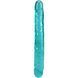 Фаллоимитатор двусторонний Doc Johnson Crystal Jellies 12" Jr. Double Dong Teal