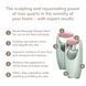 Ролер-масажер для обличчя з рожевим кварцом GESKE SmartAppGuided Rose Quartz Roller 5in1 green