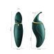 Вібратор 2в1 з язичком Zalo &mdash; Hero Jewel Green, кристал Swarovski
