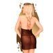 Мини-платье с кружевным лифом и стрингами Penthouse - Bedtime Story Black M/L