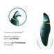 Вібратор 2в1 з язичком Zalo &mdash; Hero Jewel Green, кристал Swarovski