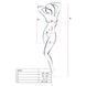 Бодистокинг-платье с глубоким воротом Passion BS093 white, длинные рукава