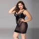 Платье с латексными вставками JSY &laquo;Страстная Эльза&raquo; Plus Size, Black, кружево, стрепы, сетка
