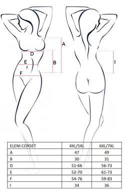 ELENI CORSET white 6XL/7XL - Passion