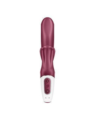 Вибратор-кролик Satisfyer Love Me Red, гибкий, отросток с тройным кончиком