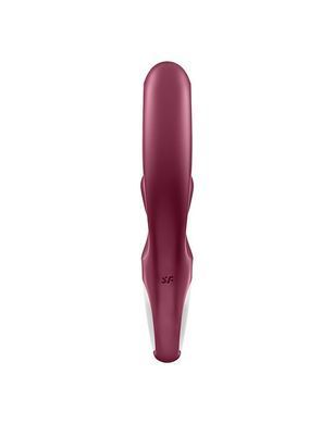 Вибратор-кролик Satisfyer Love Me Red, гибкий, отросток с тройным кончиком