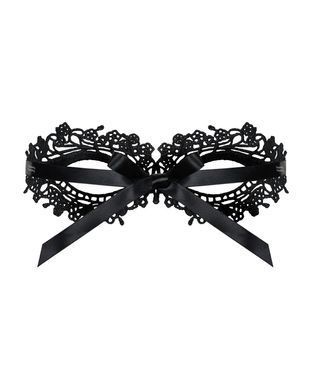 (SALE) Кружевная маска Obsessive A710 mask, единый размер, черная