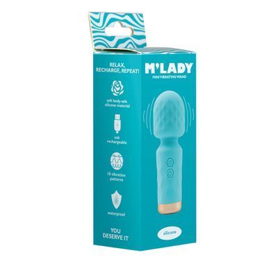 Вибромассажер M&rsquo;Lady Mini Vibrating Wand Teal