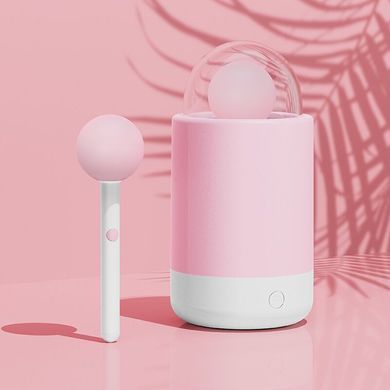 Вибратор-конфетка на палочке KISSTOY Pink Pop, зарядный кейс-ночник, 10 режимов вибрации