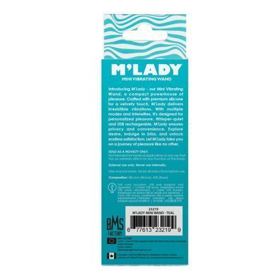 Вибромассажер M&rsquo;Lady Mini Vibrating Wand Teal