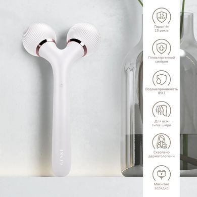 Електронний ультразвуковий ролик для обличчя та тіла GESKE Sonic Facial&Body Roller 4в1 starlight