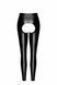 Лeггинсы Noir Handmade F304 Taboo, XL, black, под латекс, открытые ягодицы и промежность