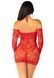Сукня Leg Avenue Seamless Off The Shoulder Mini Dress One Size, Red