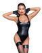 Боди с мокрым эффектом Noir Handmade F244 Powerwetlook body with high cut bottom hem, XL